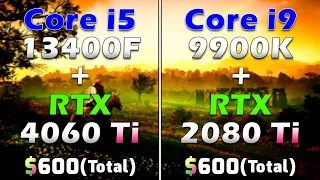 Core i5 13400F + RTX 4060 Ti vs Core i9 9900K + RTX 2080 Ti | PC Gameplay Tested