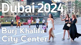 Dubai [4K] Amazing Burj Khalifa, City Center Walking Tour 🇦🇪