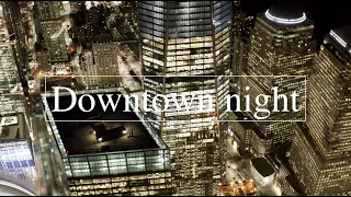 4k Downtown Manhattan night drone