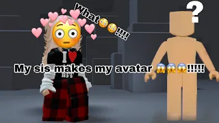 Letting my sis makes my avatar *SHOCKING!!*#blowup #robloxedit #roblox #viral #trending #funny