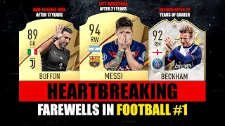HEARTBREAKING FAREWELLS in Football! 😢💔 ft. Messi, Buffon, Beckham… etc