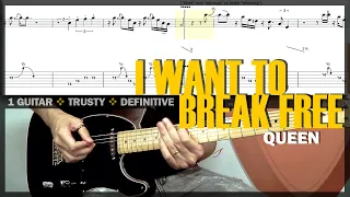 I Want to Break Free 🌟 Guitar Cover Tab | Synth Solo Lesson | Backing Track with Vocals 🎸 QUEEN