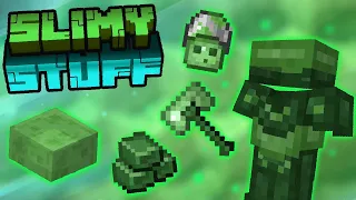 SLIMY STUFF ЛУЖИ СЛИЗИ, ЛИПКАЯ БРОНЯ И ЕЩЕ КУЧА ПРИМЕНЕНИЙ ДЛЯ СЛАЙМОВ ОБЗОР МОДА НА МАЙНКРАФТ ГАЙД