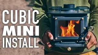 Installing a CUBIC MINI WOOD STOVE inside a 13ft Scamp Trailer