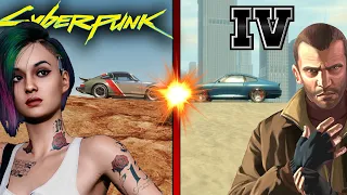 Is GTA IV still KING of physics?! | Cyberpunk 2077 vs. GTA IV