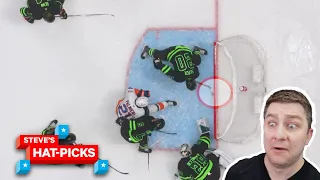 NHL Plays Of The Week: HOW Did The Puck Not Cross The Goal Line?!  | Steve's Hat-Picks