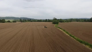 Ag West Supply - Rickreall Dairy, Case IH Maxxum 145 CVT pulling a Great Plains Corn seeder