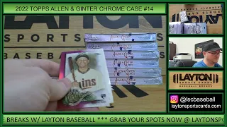 2022 Topps Allen & Ginter Chrome Baseball Hobby 12 Box FULL CASE Break #14