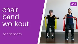 Resistance Band Chair Workout for Seniors, Beginner Exercisers