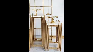 DIY Gold Pedestal columns - DIY dessert treats table stand for balloon backdrop