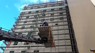 Process of Dismantling Very Big Building. Excellent Korean Structure Demolition Technicians