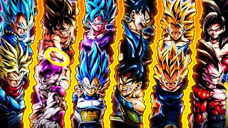 USING 12 UNITS AT ONCE?! AN ENTIRE SAIYAN TAG-SWITCH LINEUP! | Dragon Ball Legends