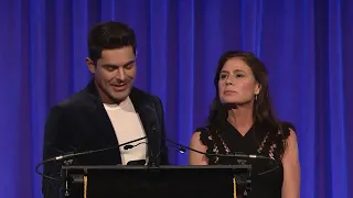 NBR Gala 2024 — NBR Best Ensemble Winners Zac Efron & Maura Tierney of THE IRON CLAW