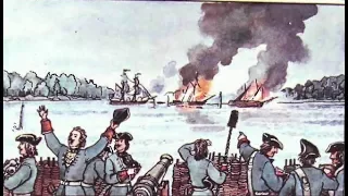 Новодвинское сражение  6 июля (25 июня) 1701 г. Крах военно-морской экспедиции шведов на Архангельск