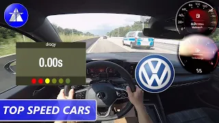 VW Golf 8 GTD TOP SPEED DRIVE ON GERMAN AUTOBAHN / Dragy acceleration 0-100/100-200 km/h