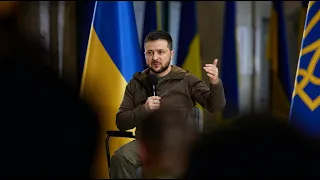 Press conference of Volodymyr Zelenskyy for representatives of Ukrainian and international media.