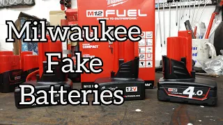 Milwaukee Fake M12 Batteries vs Genuine