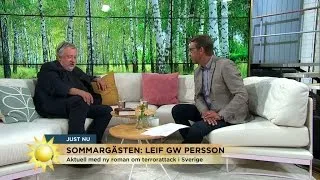 Leif GW Persson skrev roman för att retas med Jan Guillou - Nyhetsmorgon (TV4)