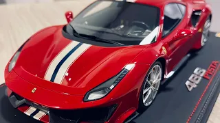 BBR Ferrari 488 Pista Rosso Corsa Metallic 1:18 Scale (Unboxing and Reviewing)