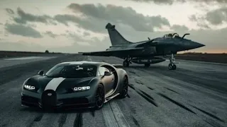 Bugatti Chiron vs Rafale fighter jet drag race: who wins?