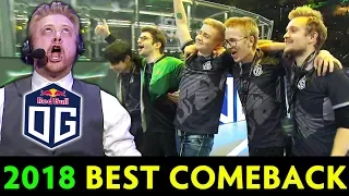 BEST COMEBACK of 2018 — BEST HYPE cast by Tobiwan OG vs LGD TI8