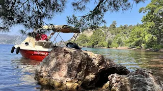 2 Days in Marmaris Selimiye Village / Calmest Bays and Underwater by Boat Cook