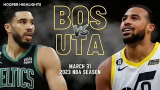 Boston Celtics vs Utah Jazz Full Game Highlights | Mar 31 | 2023 NBA Season
