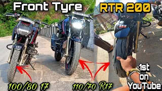 110/70 R17 Section Front Tyre in RTR 200 🔥|| Him x vlogs