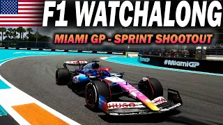 🔴 F1 Watchalong - MIAMI GP - SPRINT SHOOTOUT - with Commentary & Timings