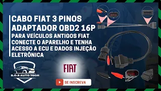 CABO FIAT 3 PINOS ADAPTADOR OBD2 - PARA USO EM VEÍCULOS DA FIAT MAIS ANTIGOS. #obd2  #fiat  #33