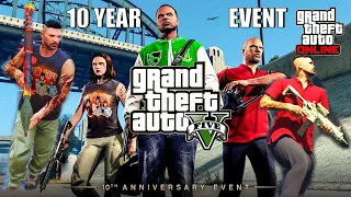 || 10 Years GTA 5 Anniversary "COLLECTIBLES" in GTA Online || Cars || Outfits || Weapon Finishes ||