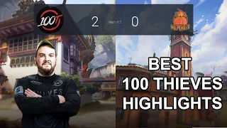 100T BEST PLAYS! VALORANT FIRST STRIKE MATCH HIGHLIGHTS -- 100T VS HOTTHOTS