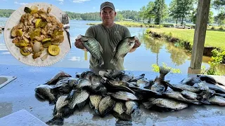 Crappie Fishing Brush Piles In Toledo Bend With The KFRED Float Popper Rods & Jigs (Catch & Cook)