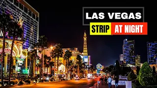 LAS VEGAS STRIP AT NIGHT  [4K] Virtual Walking Tours | Tourists are back in 2021