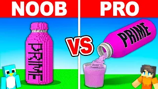 NOOB vs PRO: PRIME Build Challenge in Minecraft