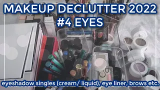 MAKEUP DECLUTTER 2022 // Eyes: mascara, brows, liner, single (cream & liquid) eyeshadows