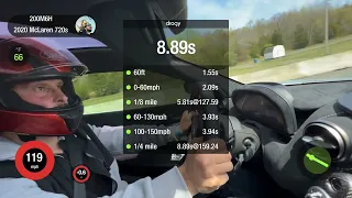 McLaren 720s runs 8s (Draggy video)