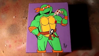 Time-Lapse: Teenage Mutant Ninja Turtles Michelangelo Painting (by request)