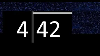 Dividir 42 entre 4 division inexacta con resultado decimal de 2 numeros con procedimiento