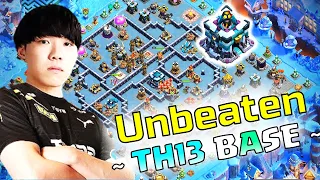 TH13 WAR BASE WITH LINK! Best TH13 anti 3 star war base 2024 COC TH13 CWL Base after update