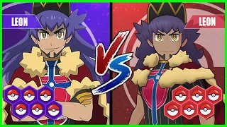 Pokemon Battle Pedia: Leon Vs Leon (Anime Vs Game)