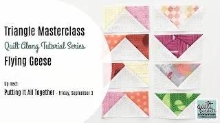 How to sew 4-at-a-Time No Waste Flying Geese - Triangle Masterclass