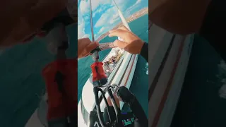 Kitesurfing over a 126 foot yacht!😍 | Luxury Lifestyle | Lavish 🥂 | Luxury Yachts⛴️ #Shorts #Fyp