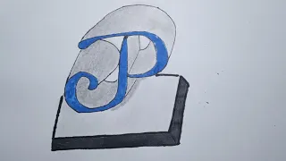 How to Draw 3D Letter P - Step by Step Tutorial