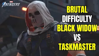 Brutal Difficulty Taskmaster - Black Widow Vs Taskmaster/ Marvel's Avengers Boss Fight Brutal