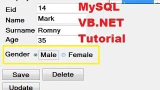 MySQL VB.NET Tutorial 18 : Checkbox , radiobutton and groupbox with Database