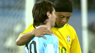 Messi vs Ronaldinho & Neymar | Brazil vs Argentina 2010 Highlights