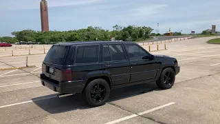 Heads/Cam 5.2 ZJ - 18” All Black Deep Dish Cobra Rims With Cut H&R Lowering Springs