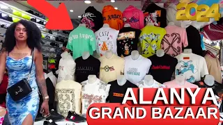 ALANYA GRAND BAZAAR 2024 ! ALANYA FAKE MARKET ! ANTALYA TURKEY TRAVEL ! ALANYA SHOPPİNG 4K