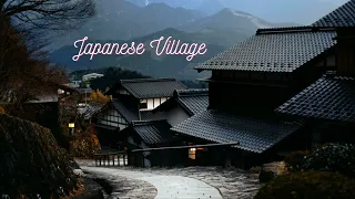 SAMURAI VILLAGE - 10 HOURS - HANS ZIMMER - JAPANESE MUSIC RAIN MEDITATION - ASMR